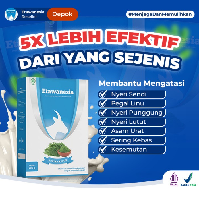 

(TopSeller) SUSU ETAWANESIA ETAWA BIRU Susu Kambing Etawa 5 X Lebih Efektif Dari Yang Sejenis +