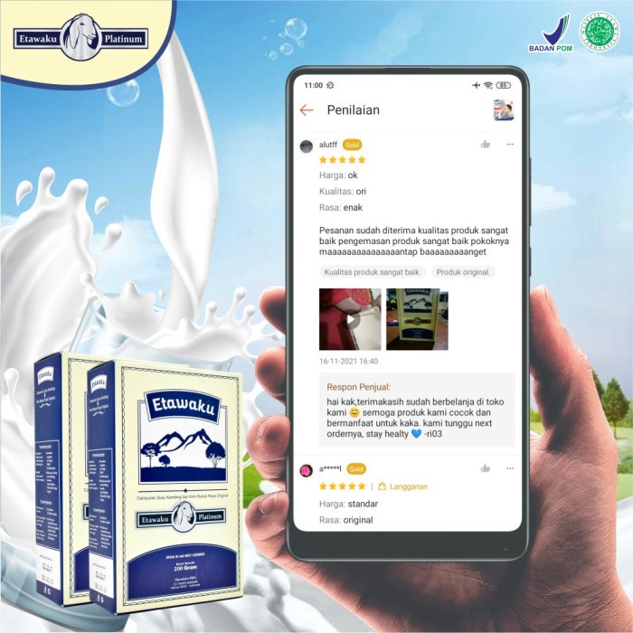 

(TopSeller) Etawaku Platinum - Susu Kambing Untuk Pernafasan Tingkatkan Daya Tahan Imunitas Tubuh &