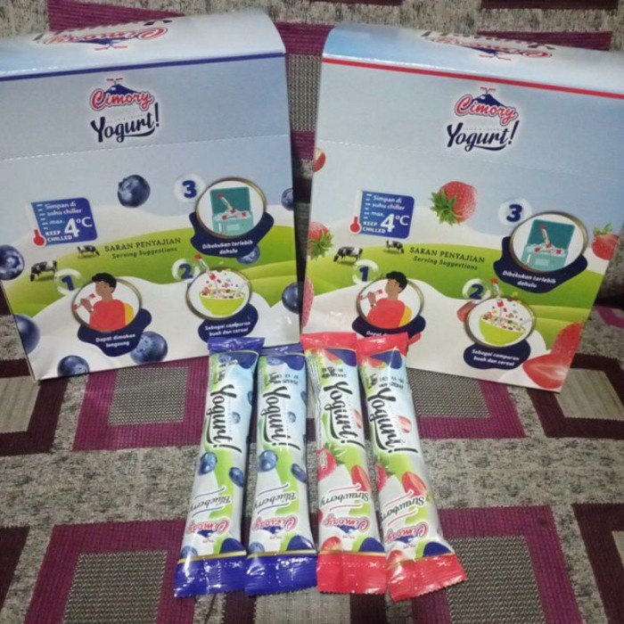

(TopSeller) chimory yogurt stik 25 pcs kmsan baru 30gr rsa strwbery& bluebery bisa mix