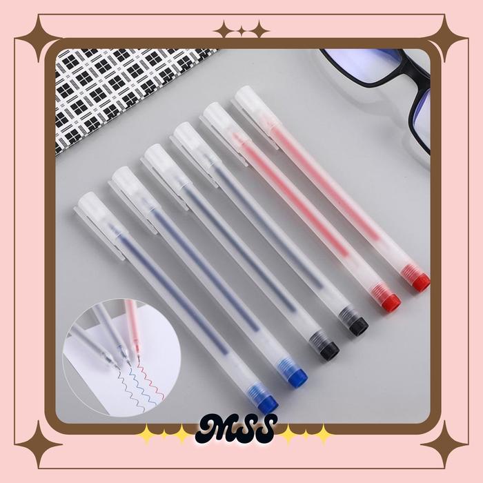 

Mss Pulpen Gel 0.5Mm Transparant Isi Selusin 12Pcs 50Pcs Dan 100Pcs Bolpoin Pena Pulpen Tinta Gel