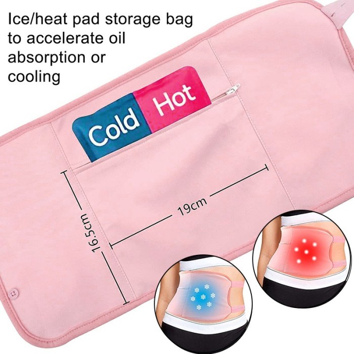 LANGSUNG GAS. CASTOR OIL PACK WAIST SUPPORT WRAP COMPRESS REUSABLE CASTOROIL PACK