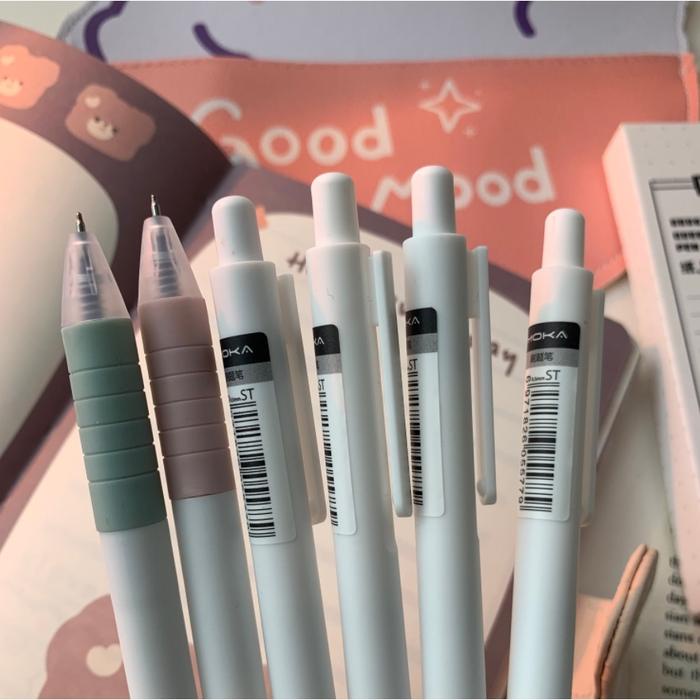 

Pulpen Gel Mekanik Polos Isi 6Pcs Dan 5Pcs / Pulpen Gel Mekanik