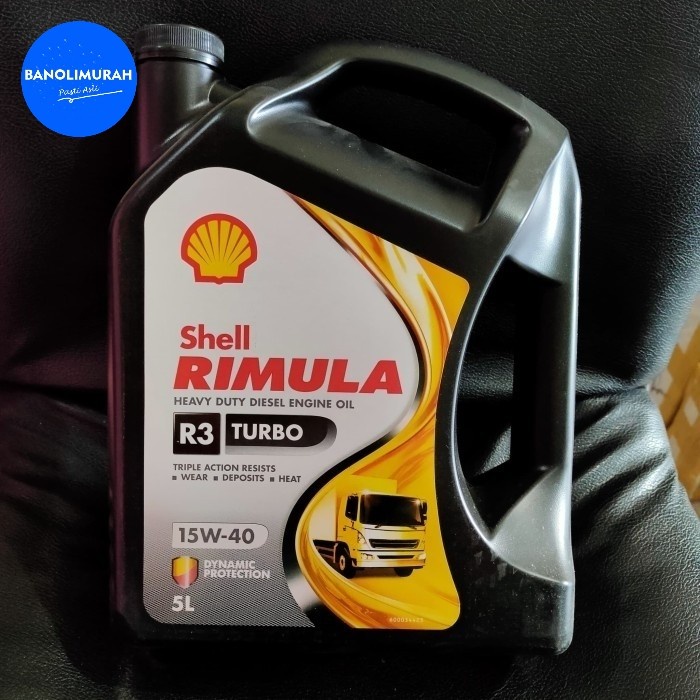 OLI SHELL RIMULA R3 TURBO 15W40 GALON 5LITER ORIGINAL