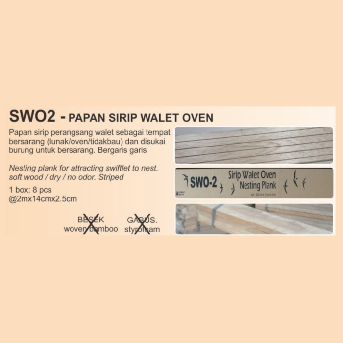 Papan sirip walet SWO2 2Meter