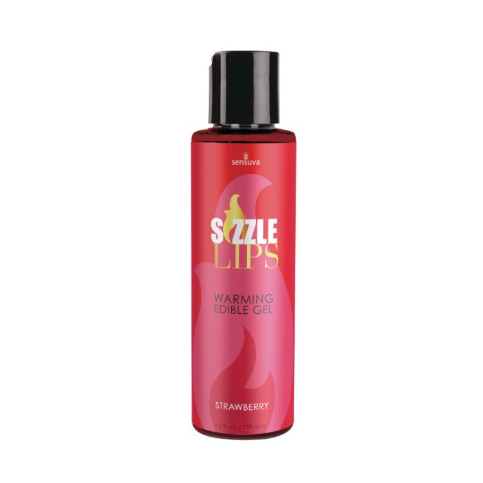 

SENSUVA Sizzle Lips flavored edible warng massage gel