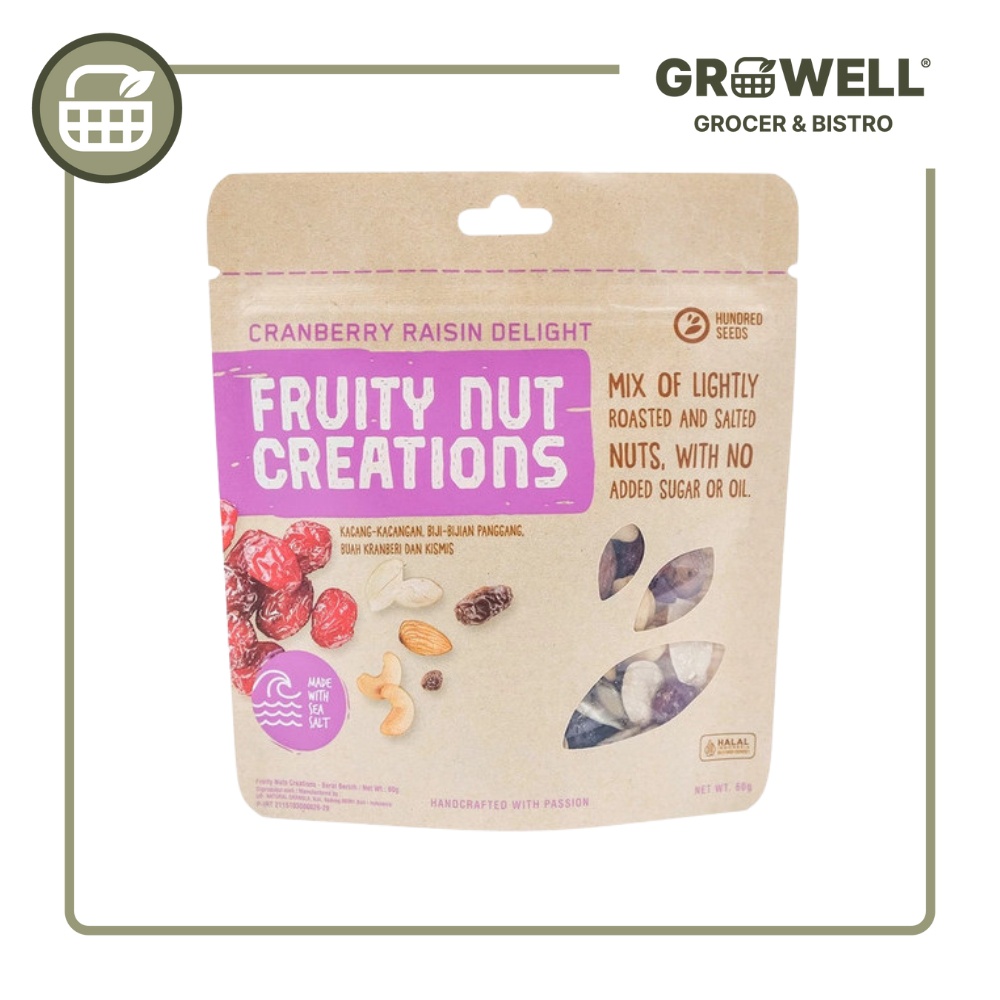 

FRUITY NUTS CREATIONS CRANBERRY RAISIN DELIGHT 60GR