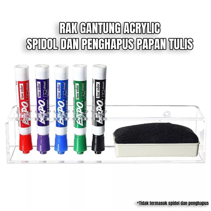 

pintar- Holder Akrilik Spidol Dan Penghapus / Rack Dinding Organizer Acrylic