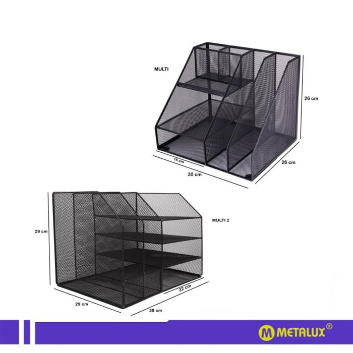 

pintar- METALUX FILE RACK L - Rak Dokumen layer Document Rack Besi Hitam Kantor Putih