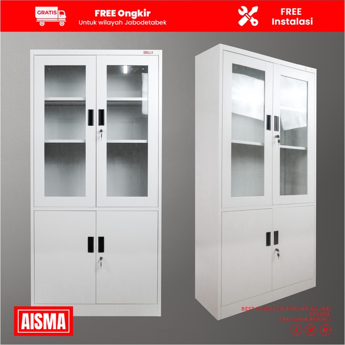 

pintar- Lemari Besi/Baja / Lemari Kaca / Lemari File / Filling Cabinet / Nosa
