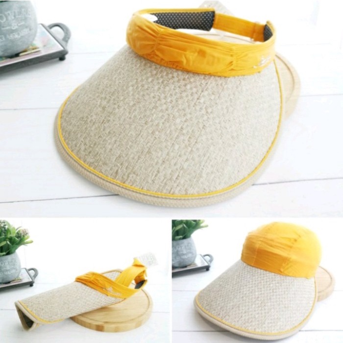 TOPI RAJUT TOPI PANTAI TOPI FASHION BAGIAN ATAS BISA BUKA TUTUP LIPAT