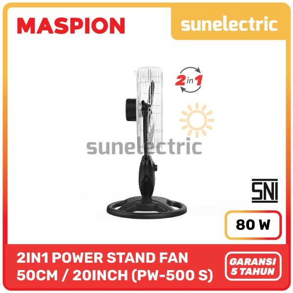Maspion Power Fan PW 500S - Hitam