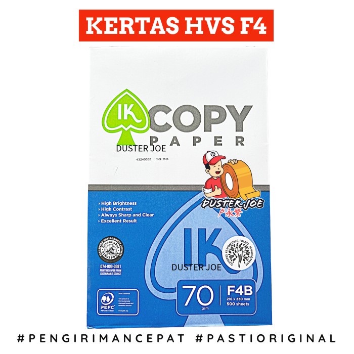

pintar- Kertas HVS F4 70gr IK COPY PER 1 BOX