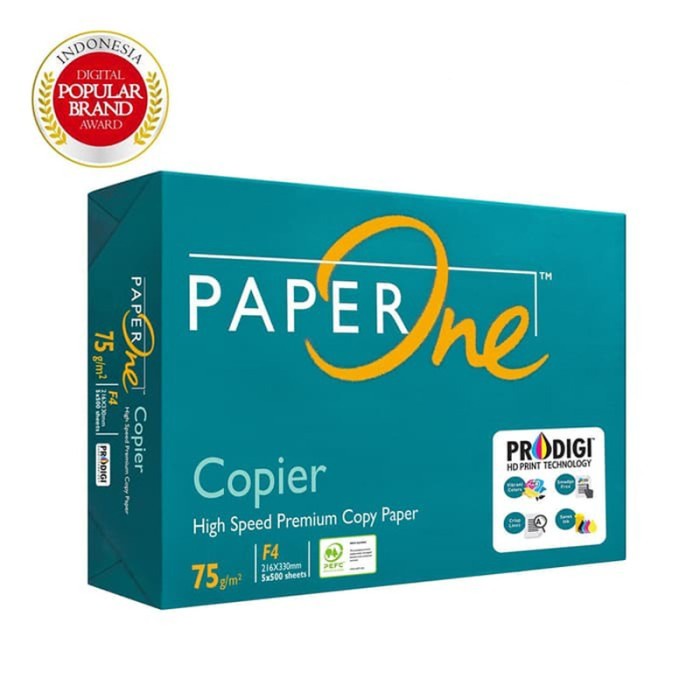 

pintar- Paper One F4 Kertas HVS Print Fotocopy 75gr/gsm Berkualitas