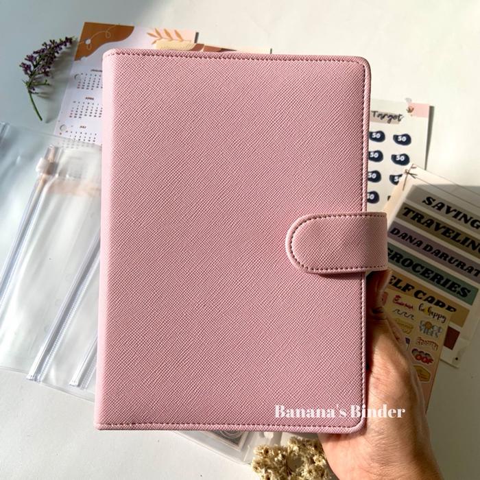 

pintar- Binder Nabung Exclusive A6 Free Custome Nama Paket Kombo Warna Polos Special A6 6 Ring