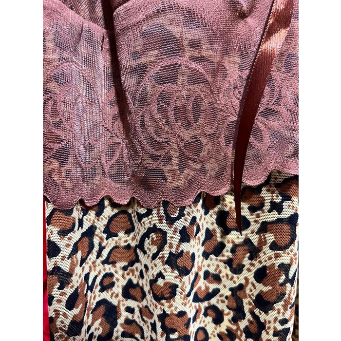 DISKON LEOPARD TERBARU DRESS LACE LINGERIE FURING EMBOS 2 WARNA LD120 - GIOVANNI READYY