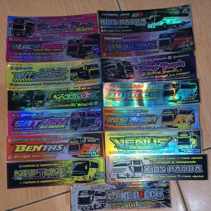 

pintar- paket stiker TJ hologram isi 13pcs asli PO