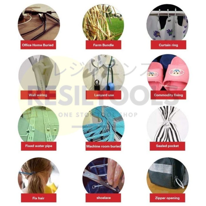 

pintar- 100 buah Kabel Tis Nylon 3.6 x 30 cm Anti UV Pengikat Ties Outdoor