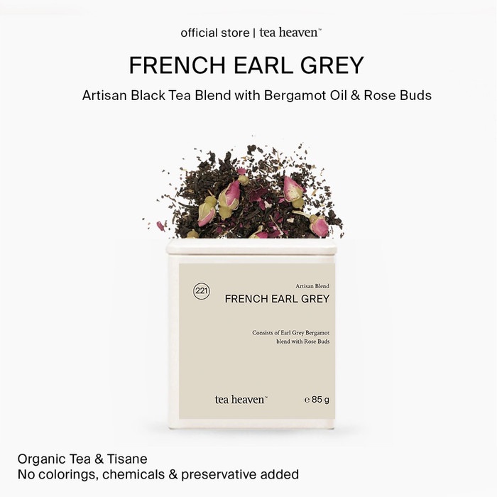 

French Earl Grey Rose Tea Premium Teh Bergot Mawar Artisan TeaHeaven