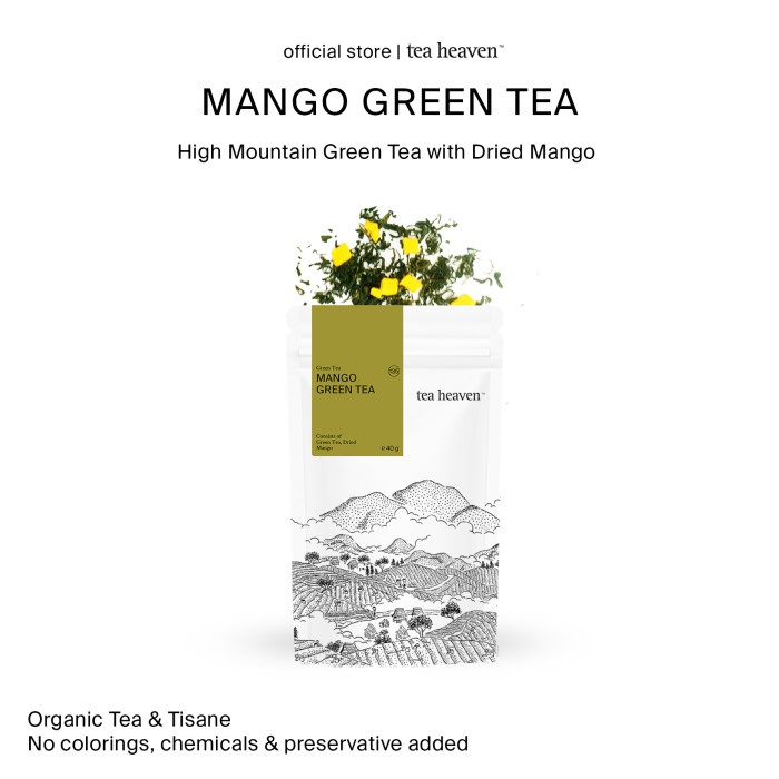 

Mango Green Tea Teh Hijau Mangga Premium Cafe Artisan Tea Heaven