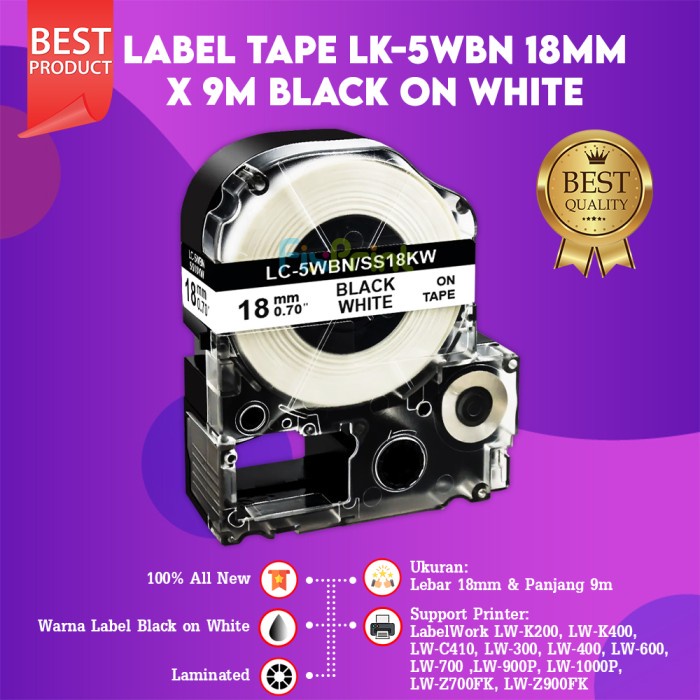 

pintar- Label Tape Laminated 12mm 18mm 24mm 36mm LK4WBN LK5WBN LK6WBN LK7WBN