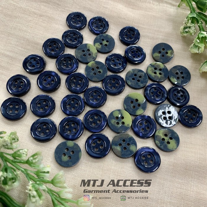 

Kancing Kemeja 144 pcs Ukuran 20 ( 1,3cm ) Navy