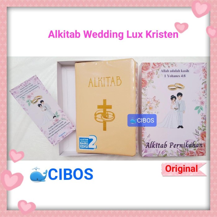 

# Alkitab Wedding Gold Lux. Kristen Protestan. Boks Box Pernikahan. IL
