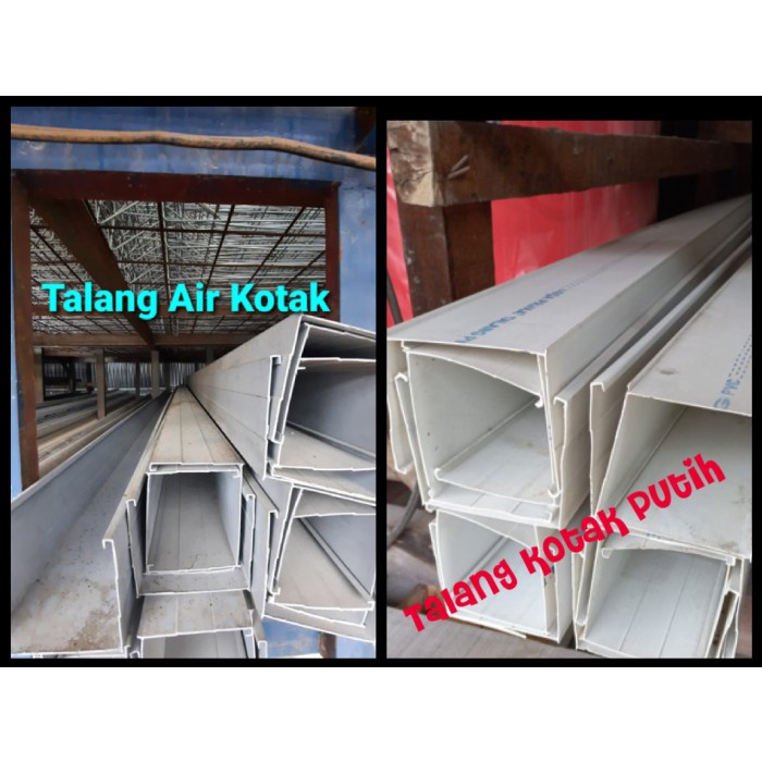 Talang air PVC kotak 4inch