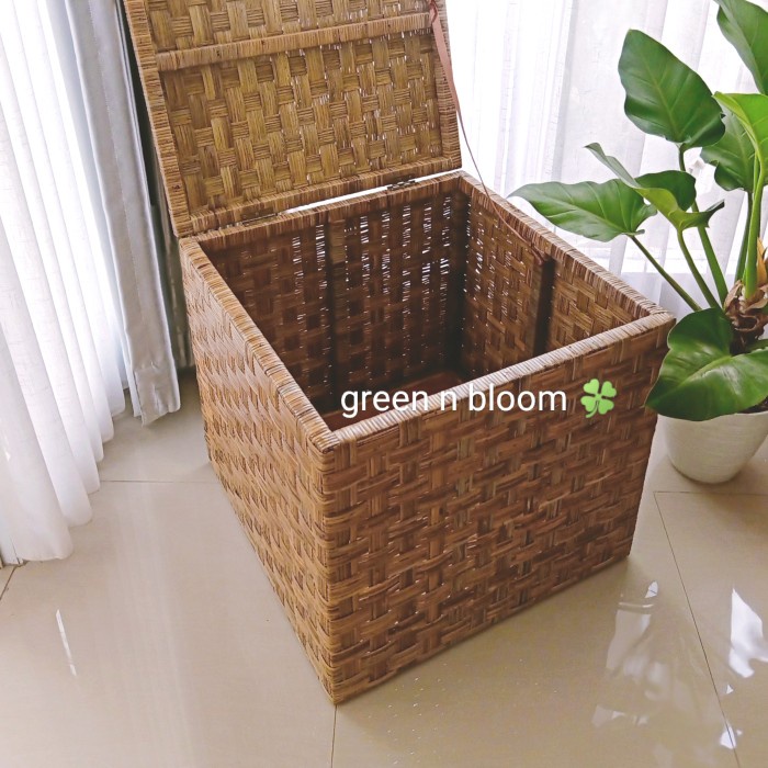 READY STOK keranjang rotan besar peti coffee table natural