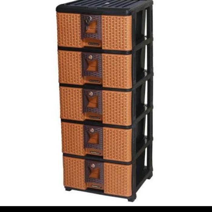READY STOK Container Rotan Napolly 5 Susun Conra n5 K1 Jati Container Plastik