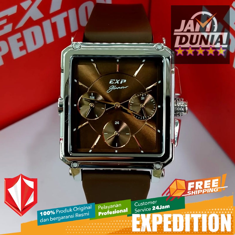 JAM TANGAN WANITA EXPEDITION BROWN SILVER EXF 6618 EXF6606 EXF 6618 EXPEDITION 6618 JAM WANITA ORIGI