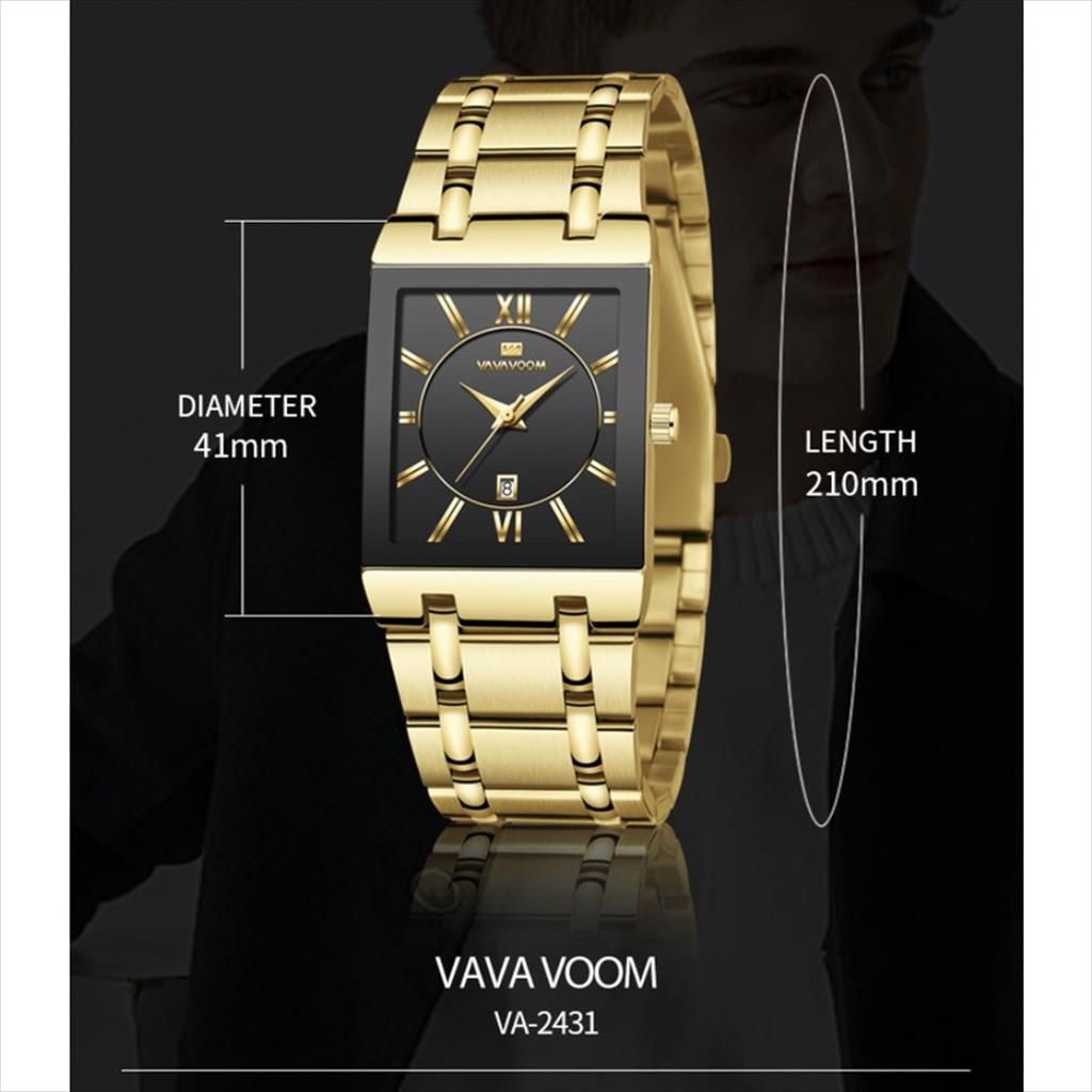 VAVA VOOM 2431 JAM TANGAN PRIA TAHAN AIR STAINLEES STEEL ANTI KARAT PREMIUM ORIGINAL