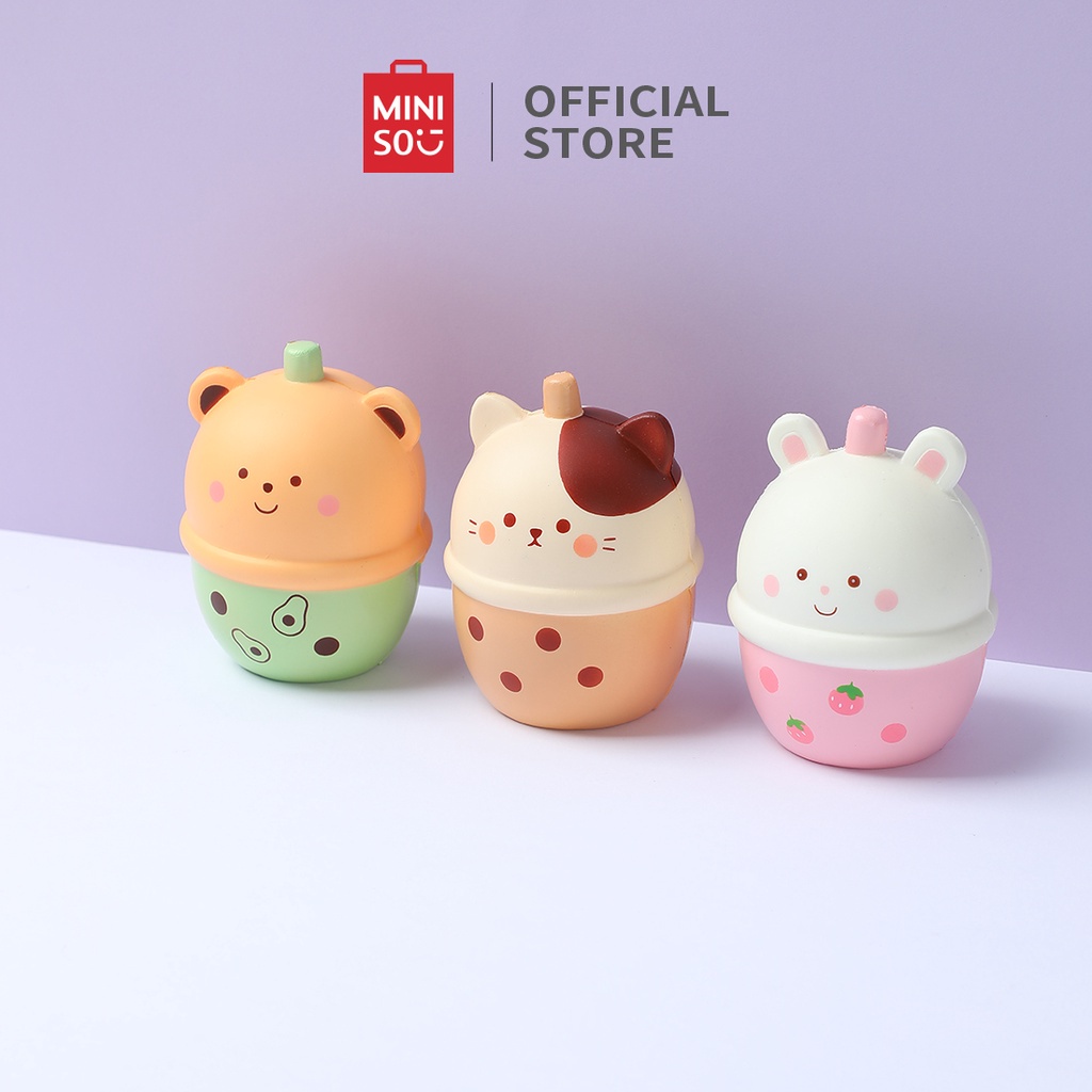 MINISO Squishy Mainan Anak Mainan Slime Squishy Karakter Boba Kucing Kelinci Beruang Pop Toy Mainan
