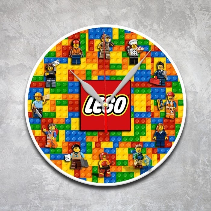 BERMUTU JAM DINDING KAYU UNIK LEGO Marvel BRICK UNOFFICIAL - DEKORASI LEGO Marvel Superhero - HADIAH