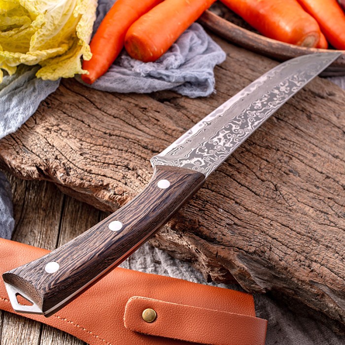 PREMIUM Pisau Daging Fillet Boning Bilah Damascus