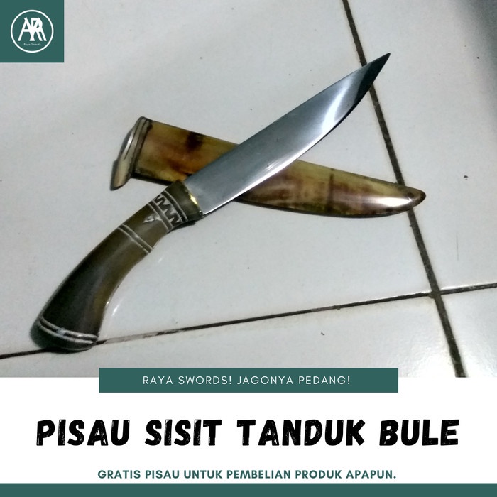 PREMIUM Pisau Sisit Daging Tanduk Bule (18cm)