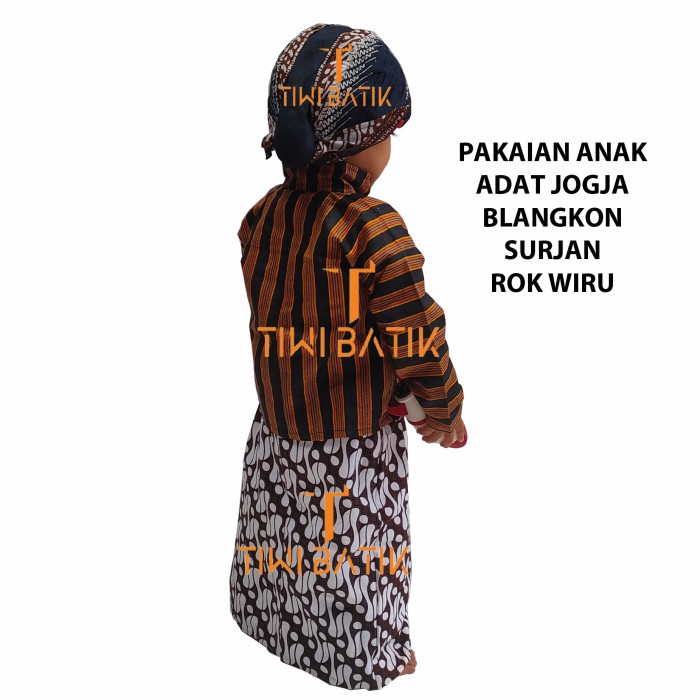 Adat Baju Surjan Anak Laki-Laki Adat Jogja Lengkap Surjan Bawahan Blangkon