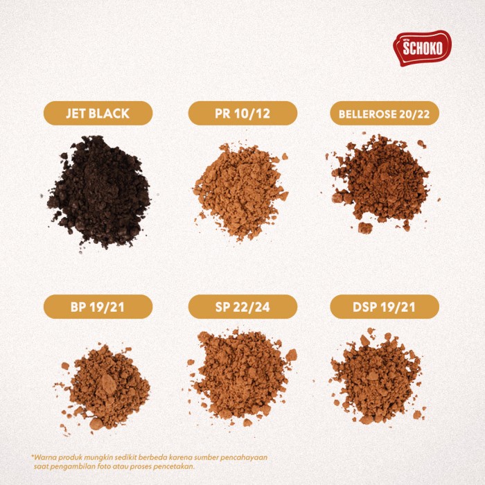 

Lezat- SCHOKO Belle Rose Cocoa Powder - 1Kg / Coklat Bubuk High Fat 20/22