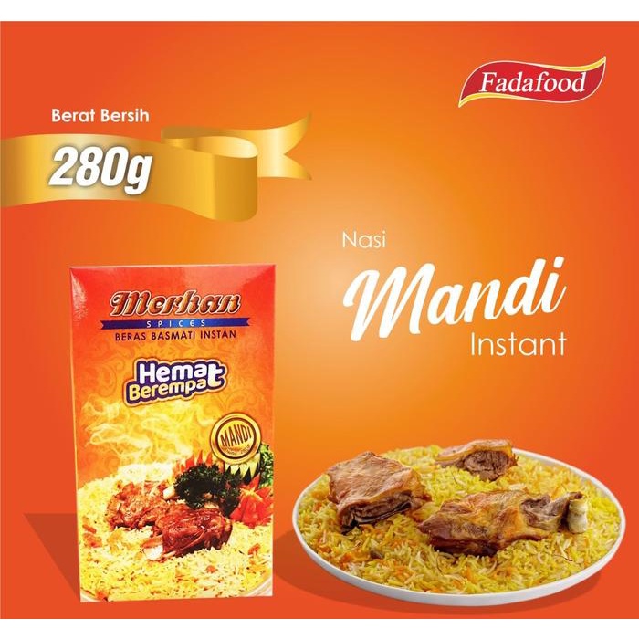 

NX372 Merhan Hemat - Nasi Mandi ( Beras Basmati & Bumbu ) food instan Makanan Rice STOK TERBATAS