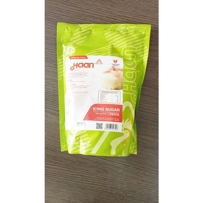 

Lezat- Haan Fiesta Icing sugar 1 kg pouch Gula icing