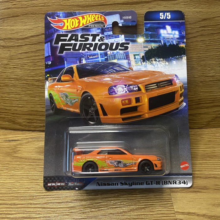 HOTWHEELS PREMIUM FAST & FURIOUS NISSAN SKYLINE GT-R (BNR34)