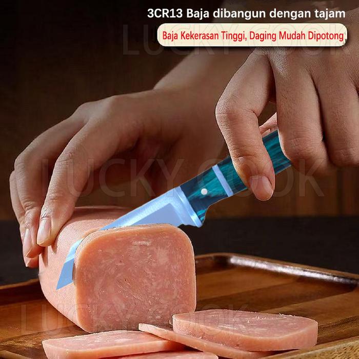PREMIUM Super Tajam Pisau Daging Pisau Ketebalan 2.5MM Free Sarung