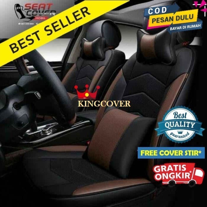 PREMIUM SARUNG JOK MOBIL MOBILIO 2017-2021 KULIT SYNTETIC FULL 3 BARIS