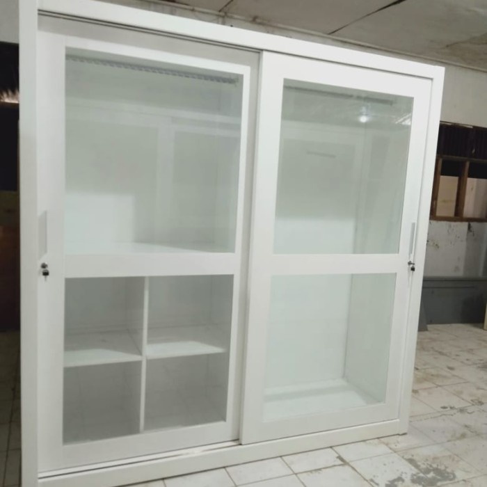 PREMIUM lemari pakaian 2 pintu full gantungan / lemari gamis