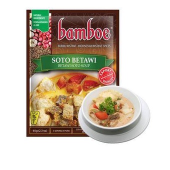 

HV532 Bumbu Soto betawi instan bamboe 65 Gr Untuk 3 porsi GRATIS ONGKIR