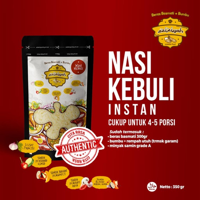 

GM773 NASI KEBULI KABULI AZIZIYAH AL MUMTAZZA BUMBU INSTAN INSTANT TERBARU