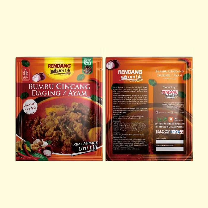 

EG327 Bumbu masak instan Asam Padeh, gulai cincang, bumbu dasar gulai khas minang by Rendang Uni