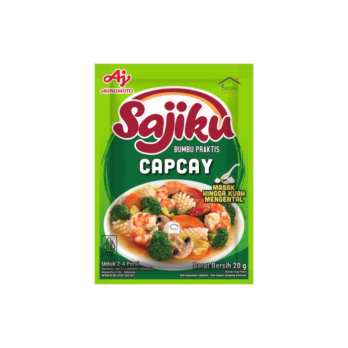 

CG636 Sajiku Capcay Bumbu Instan Praktis dari Ajinomoto TERMURAH