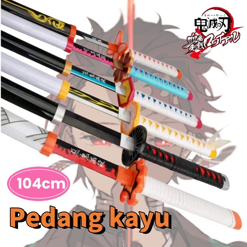 mainan pedang kayu kimetsu no yaiba nichirin demon slayer super Mainan pedang kayu mitsuri cosplay