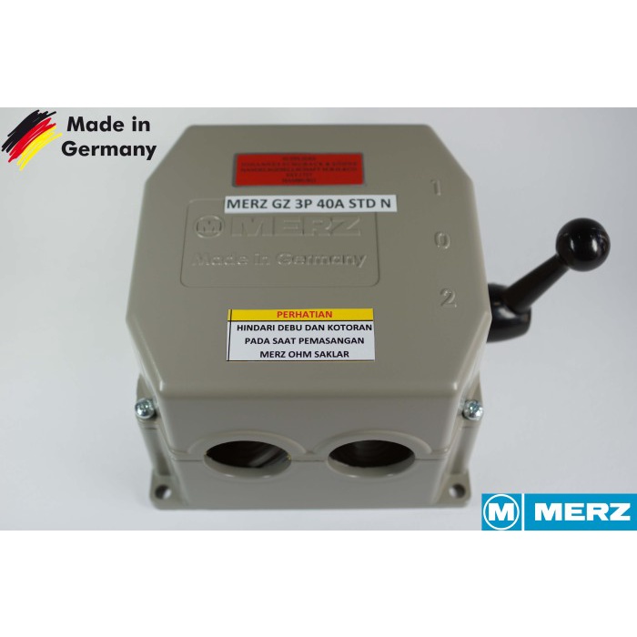 PREMIUM MERZ GZ 40A/3P BUATAN JERMAN (STD N) Cos/Ohm Saklar/Handle genset