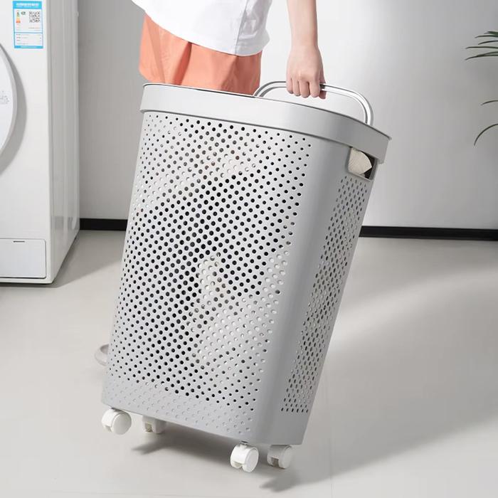 PREMIUM Penthouse Tempat Keranjang Baju Kotor Pakaian Plastik Laundry Bak Keranjang Dengan Tutup